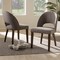 Baxton Studio Wesley Light Grey Upholstered Walnut Finished Wood Dining Chair, PK2 144-7945 - alternate 6
